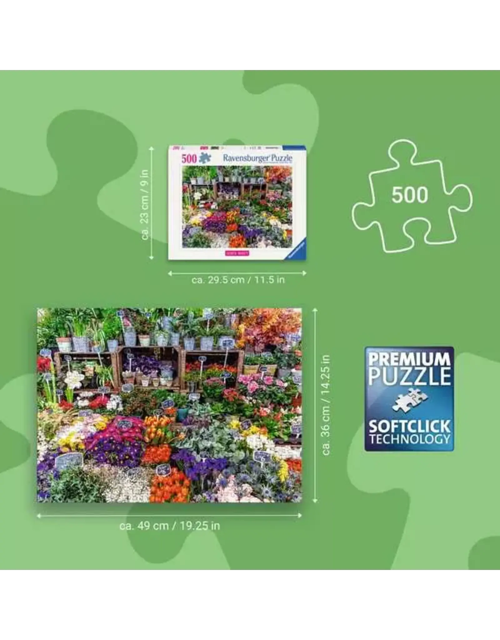 Ravensburger Flower Market, France 500pcs