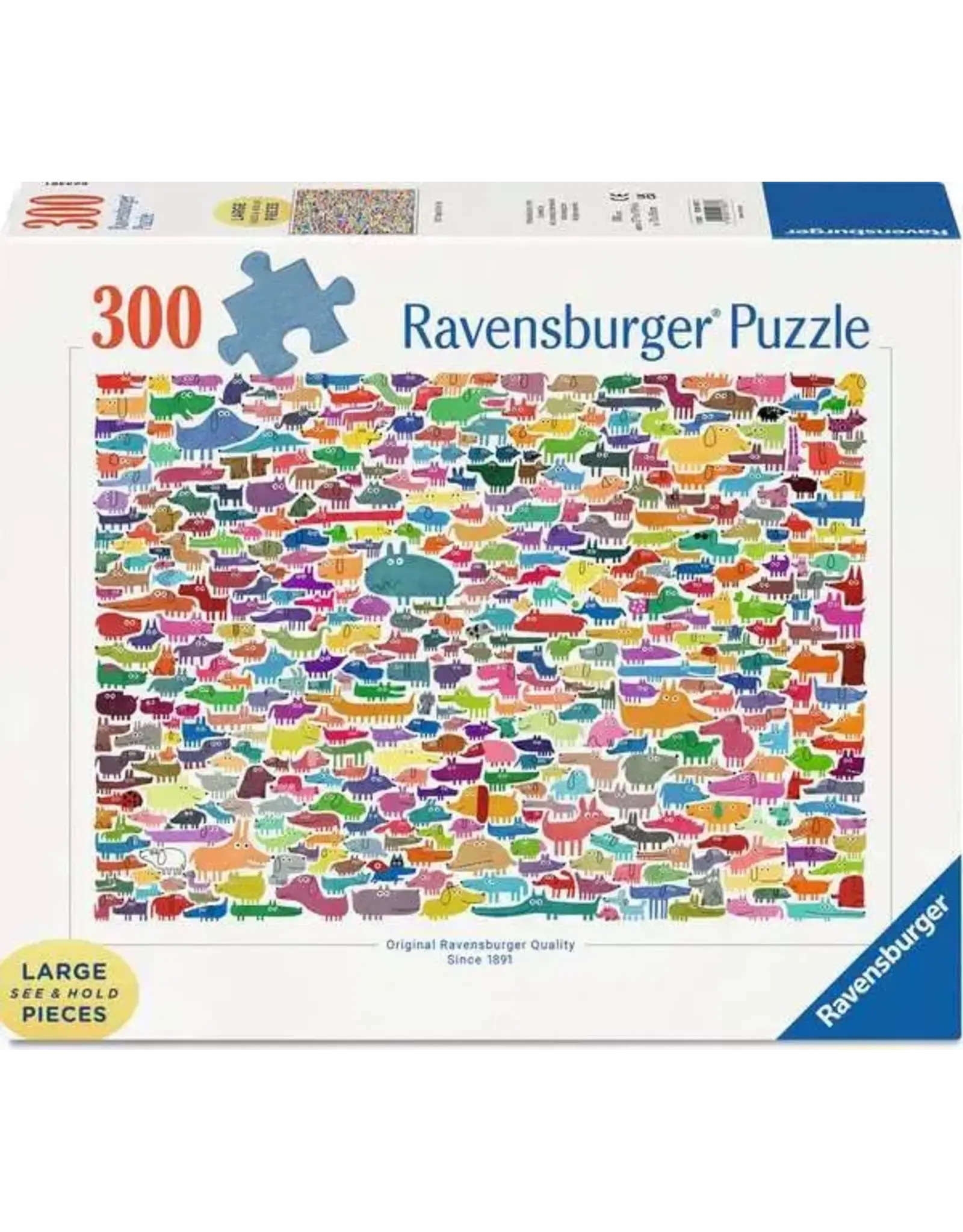 Ravensburger USA Inc 387 Dogs & One Cat 300 Pcs Large Format