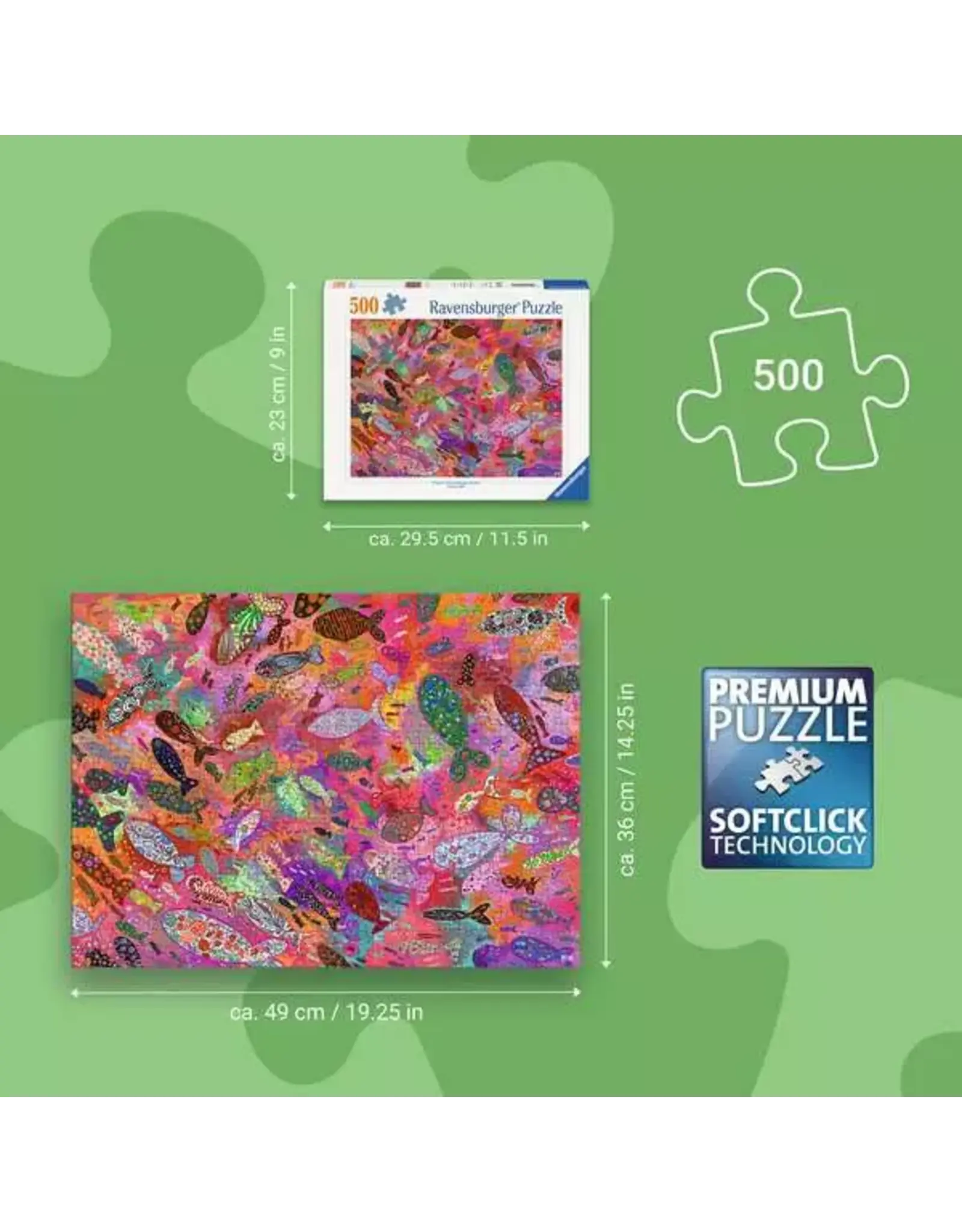 Ravensburger USA Inc Fish in Fuchsia 500 Pcs