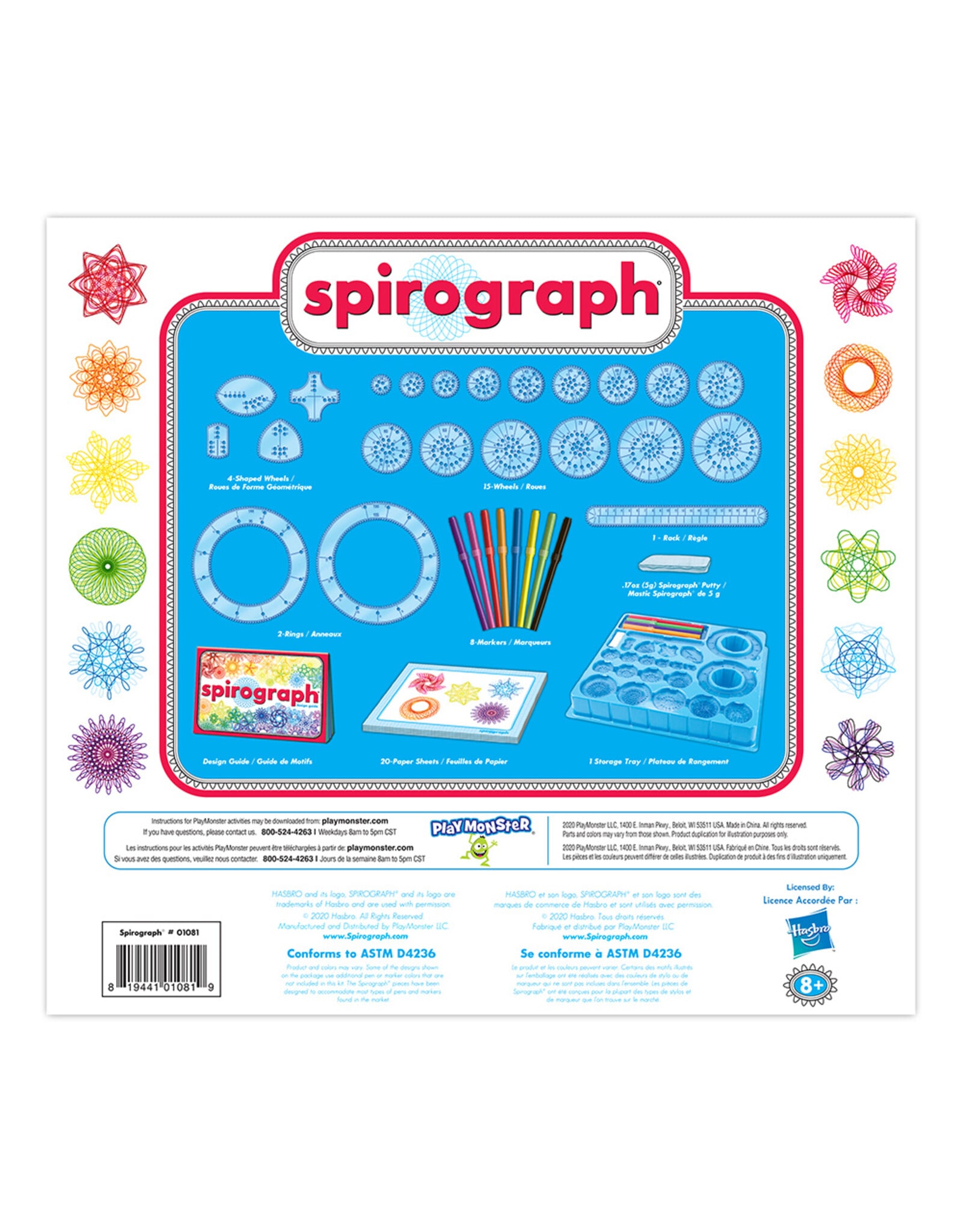 Playmonster Spirograph - Kit with Markers