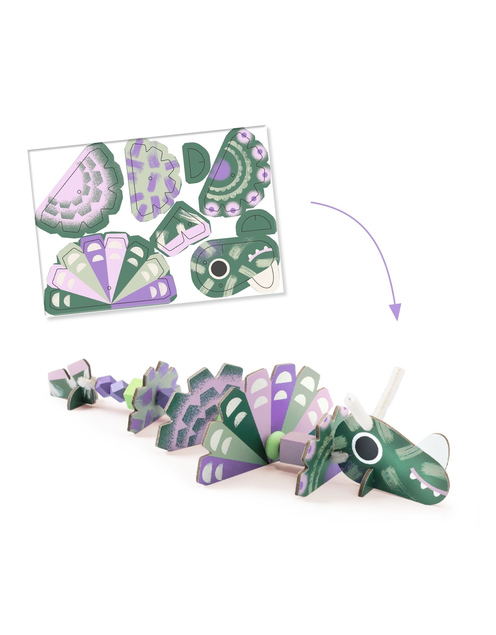 Djeco Threading  Terrible Dinos