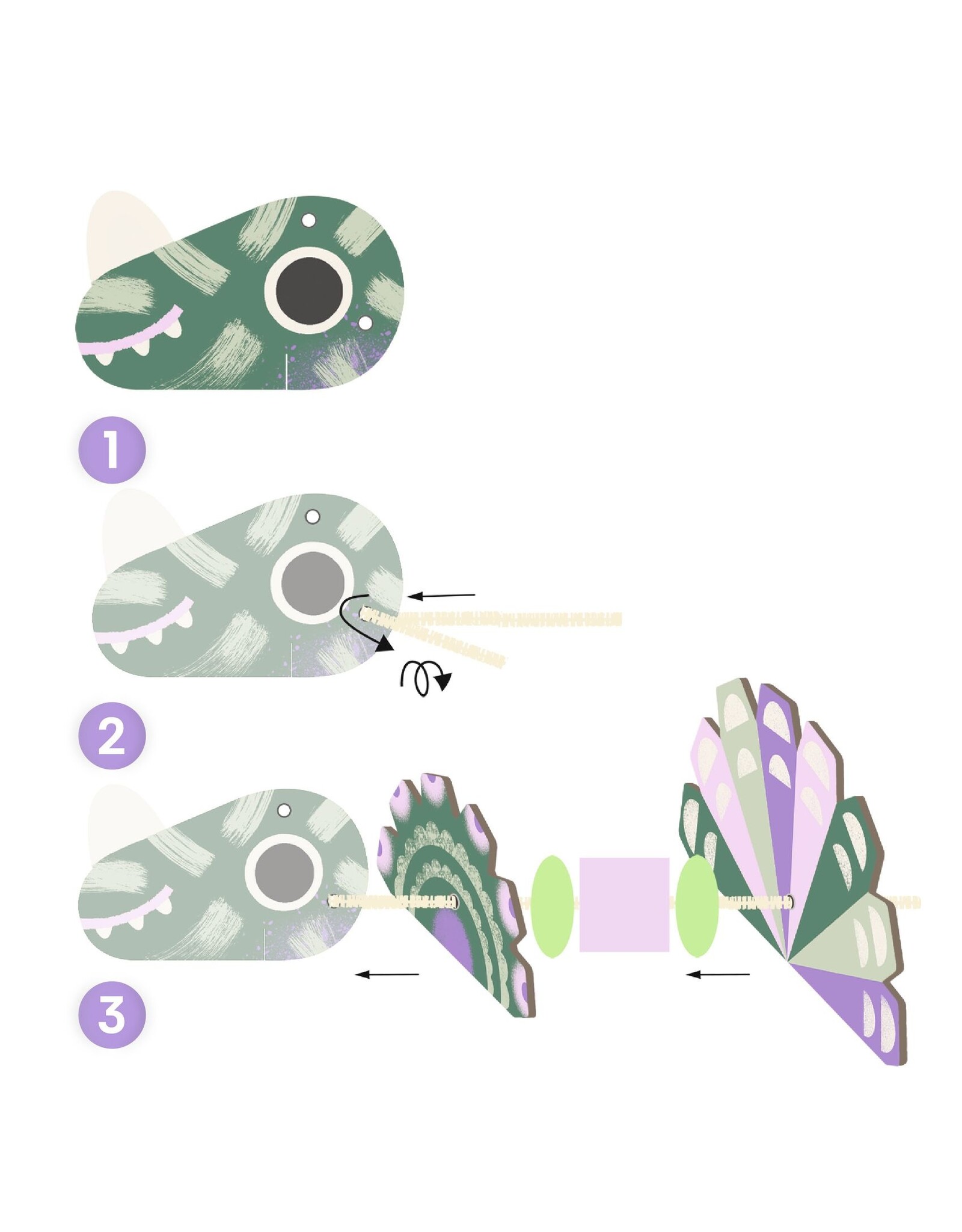 Djeco Threading  Terrible Dinos