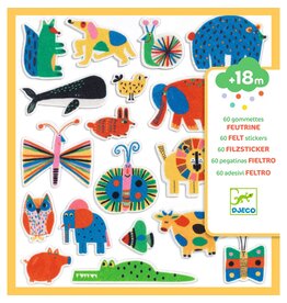 Djeco Animals Everywhere! 60 Felt Stickers