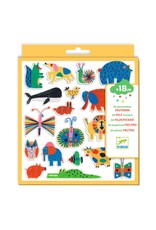 Djeco Animals Everywhere! 60 Felt Stickers