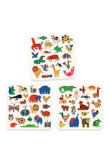 Djeco Animals Everywhere! 60 Felt Stickers