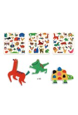Djeco Animals Everywhere! 60 Felt Stickers