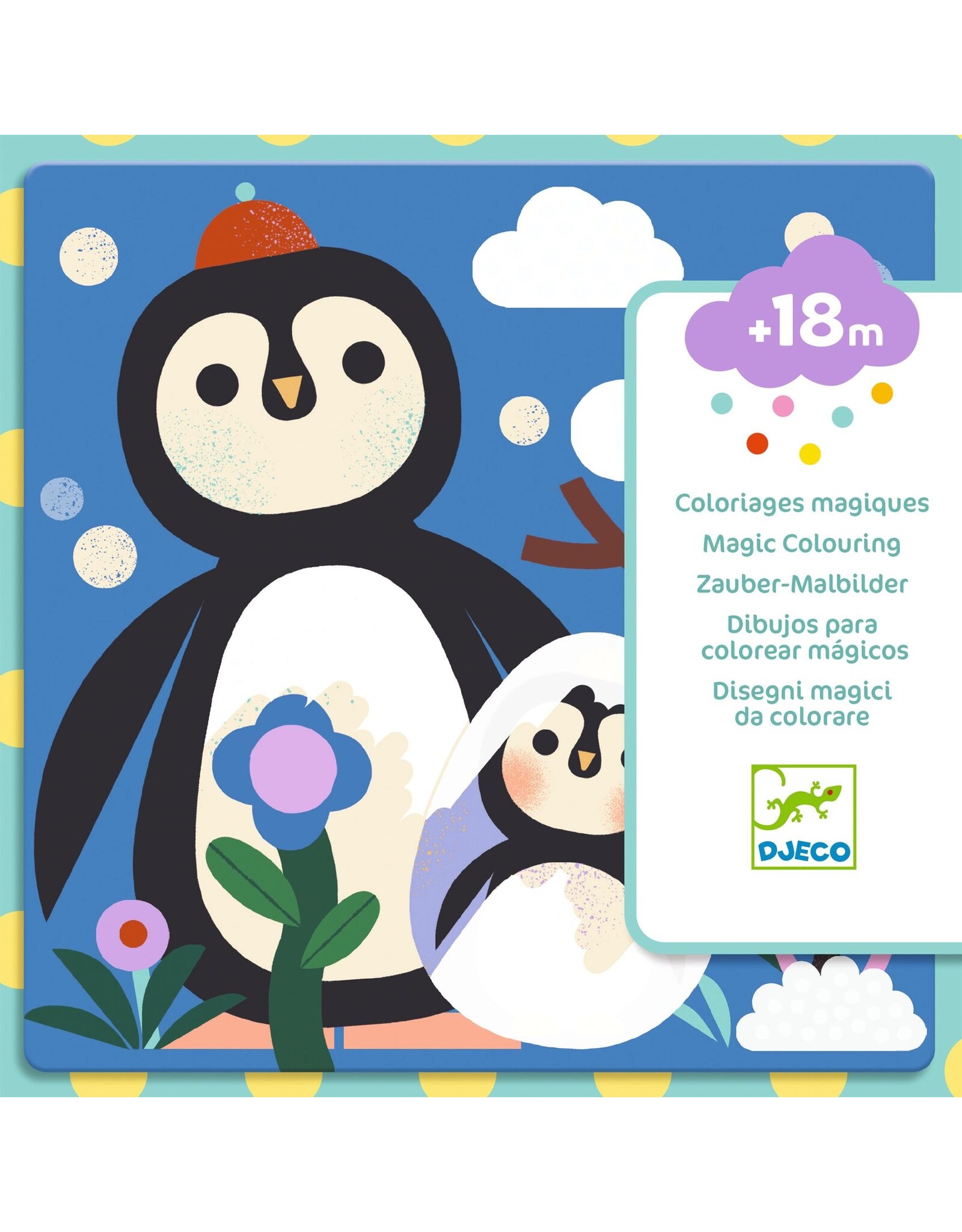 Djeco Peekaboo! Baby Animals Around the World Magic Colouring