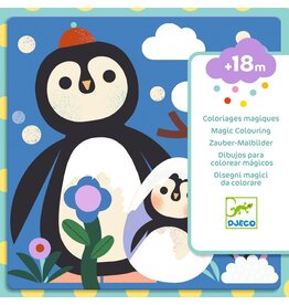 Djeco Peekaboo! Baby Animals Around the World Magic Colouring