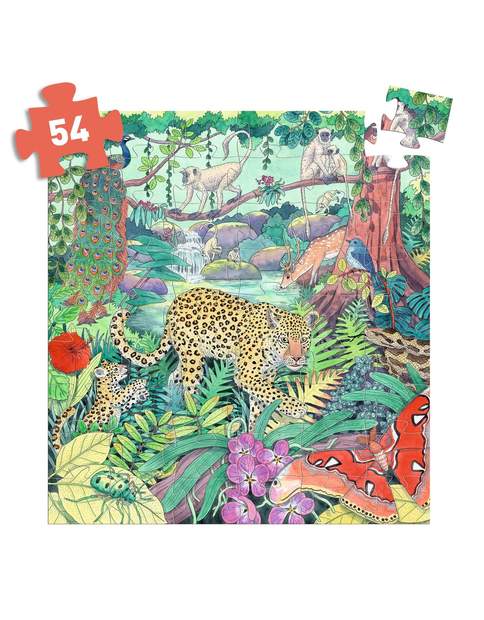 Djeco Indian Jungle Silhouette Puzzle 54 Pcs