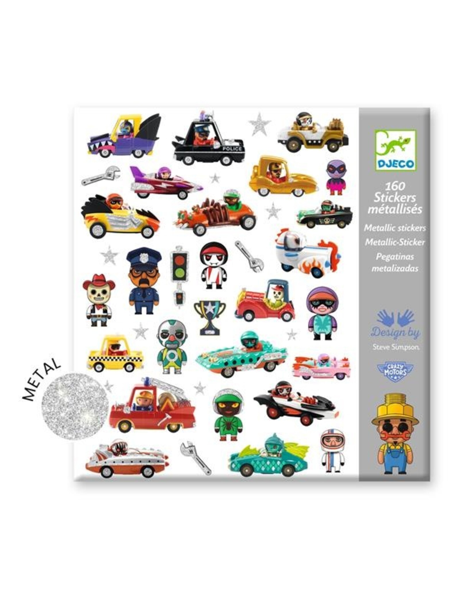 Djeco The World of Crazy Motors Stickers