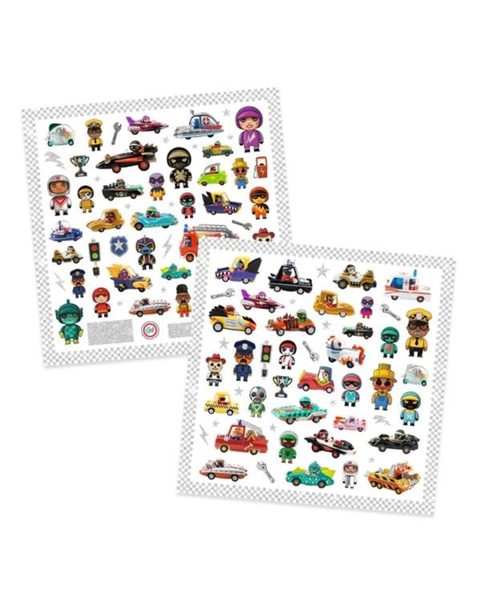 Djeco The World of Crazy Motors Stickers