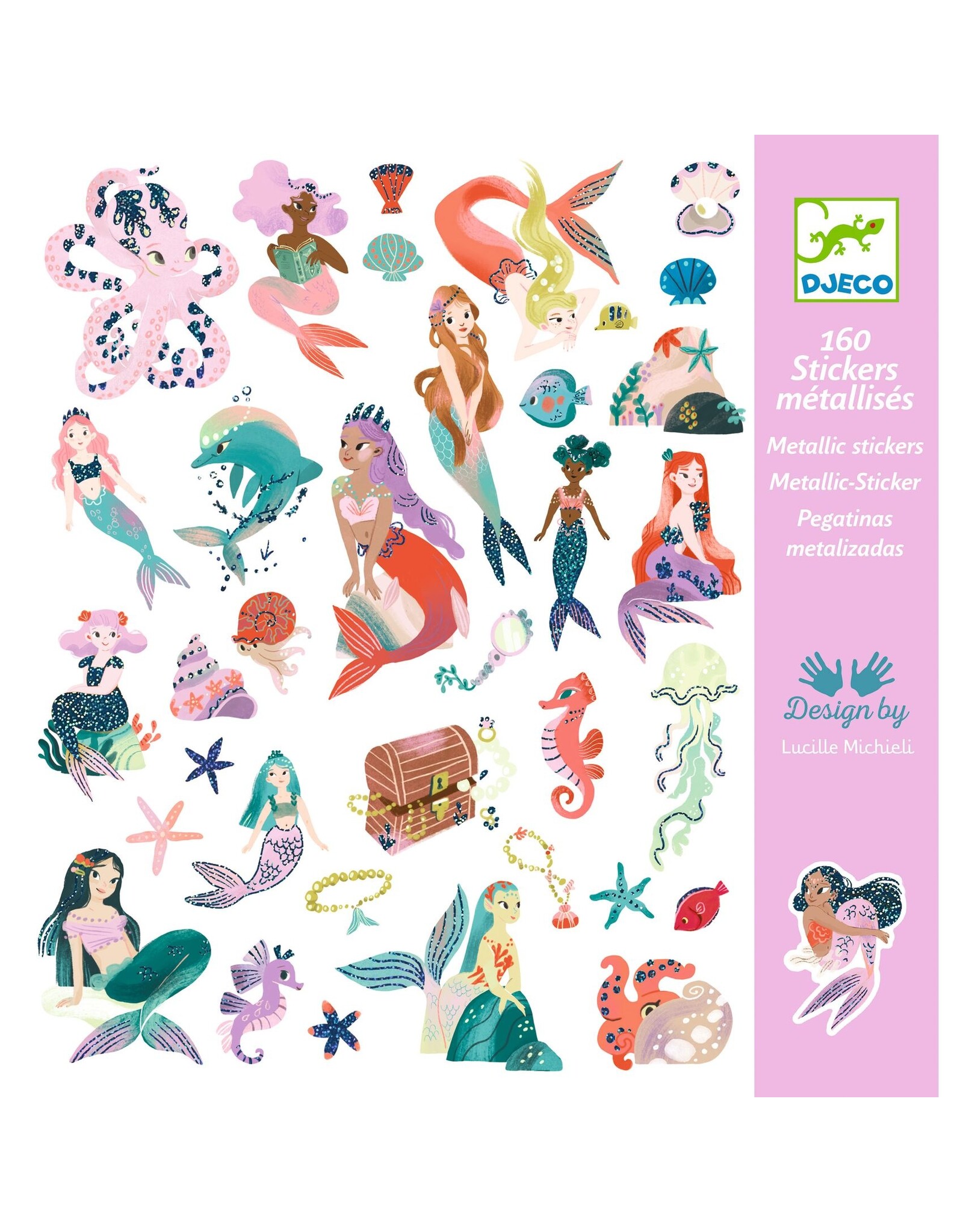 Djeco Sparkly Mermaids Stickers
