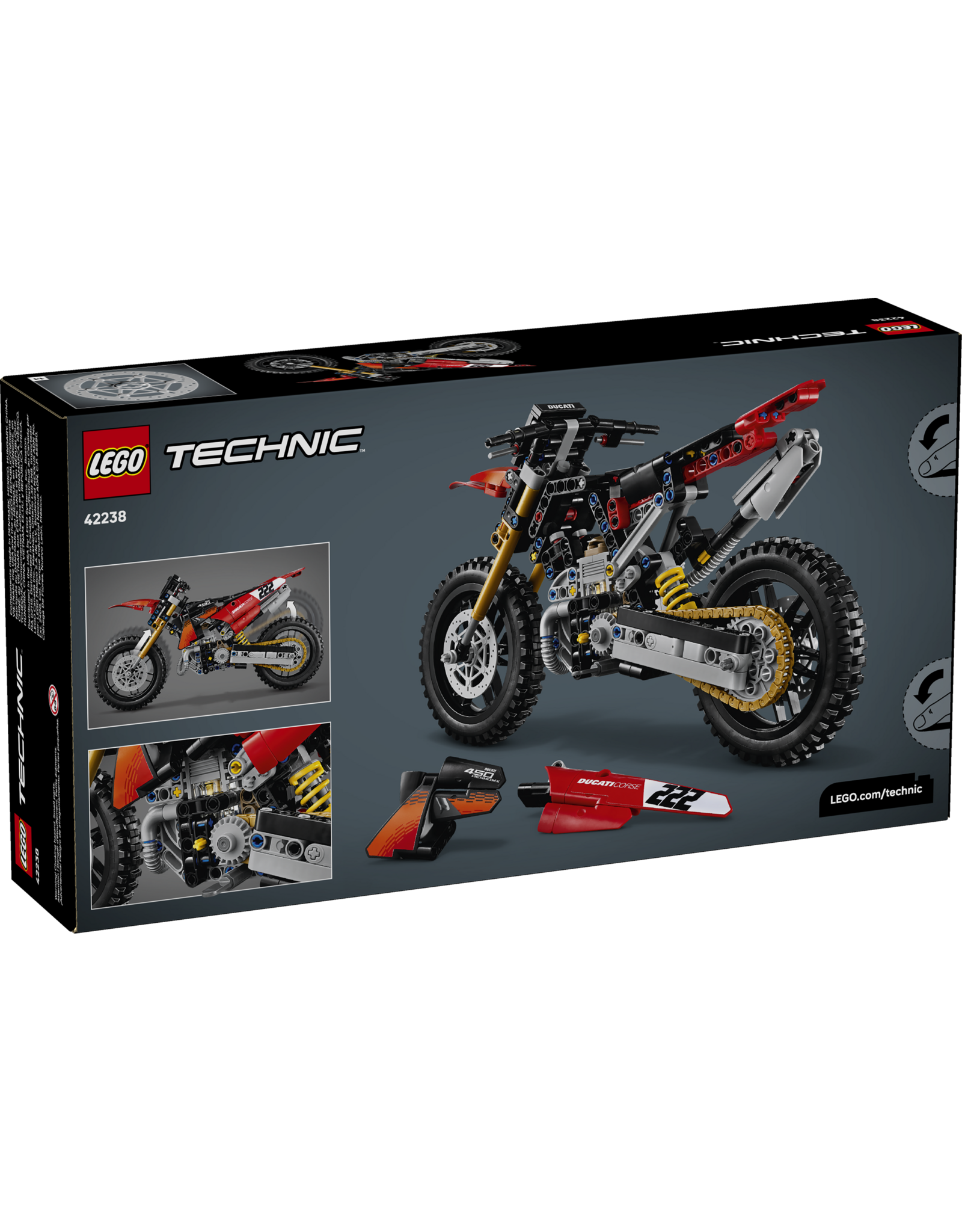 LEGO Technic  42238 Ducati Desmo450 MX Factory Motorcycle