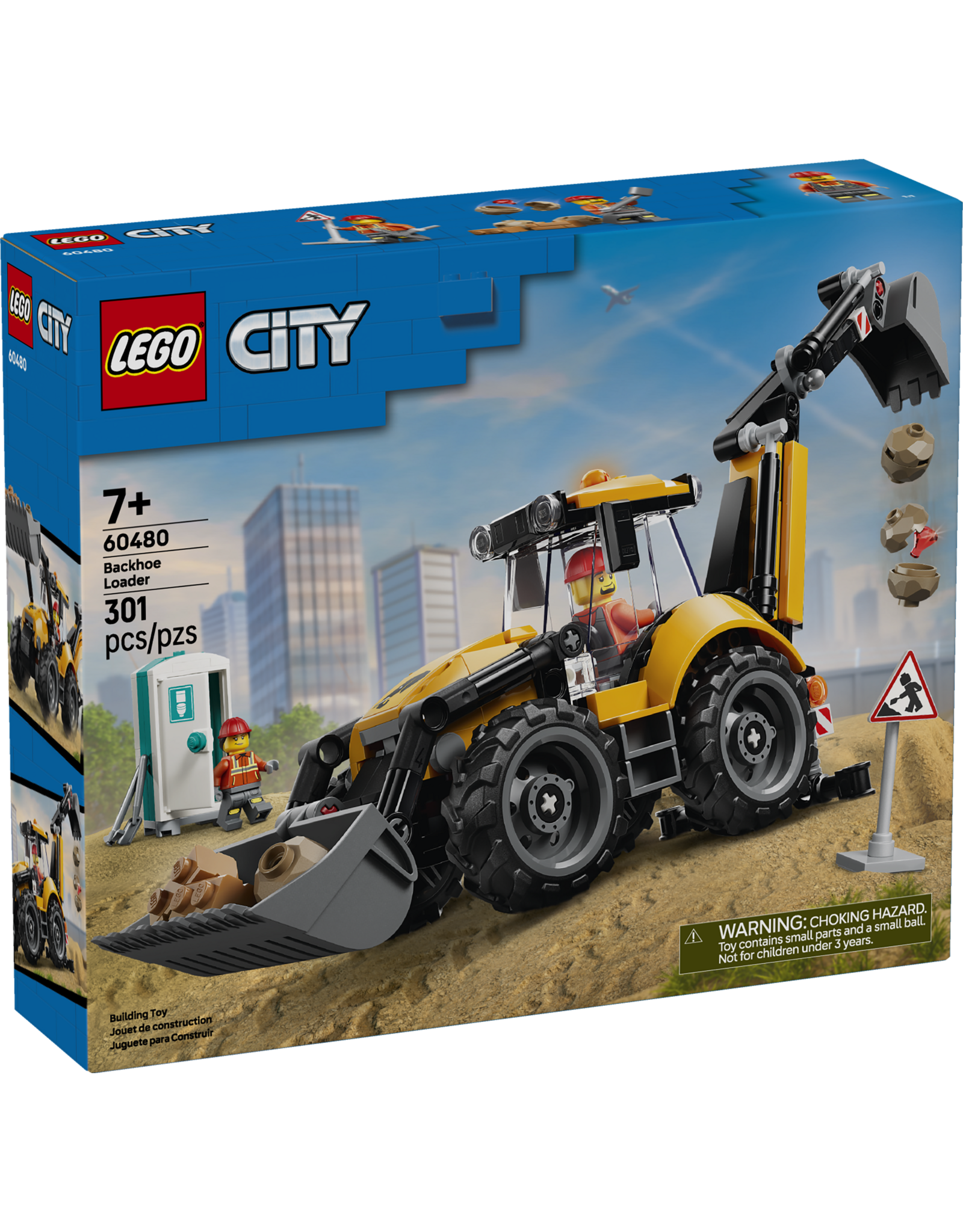 LEGO City Great Vehicles 60480 Yellow Backhoe Loader