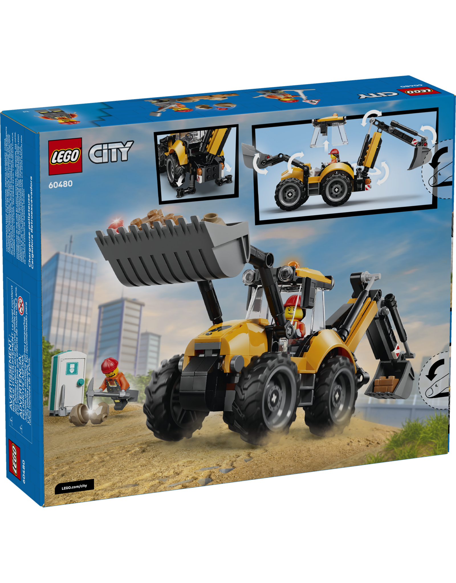 LEGO City Great Vehicles 60480 Yellow Backhoe Loader