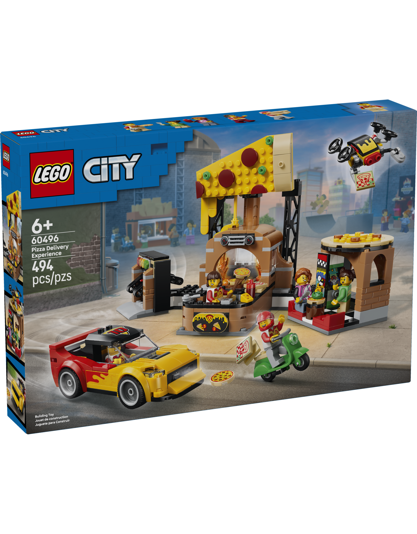 LEGO My City  60496 Pizza Delivery Experience with Vehicles