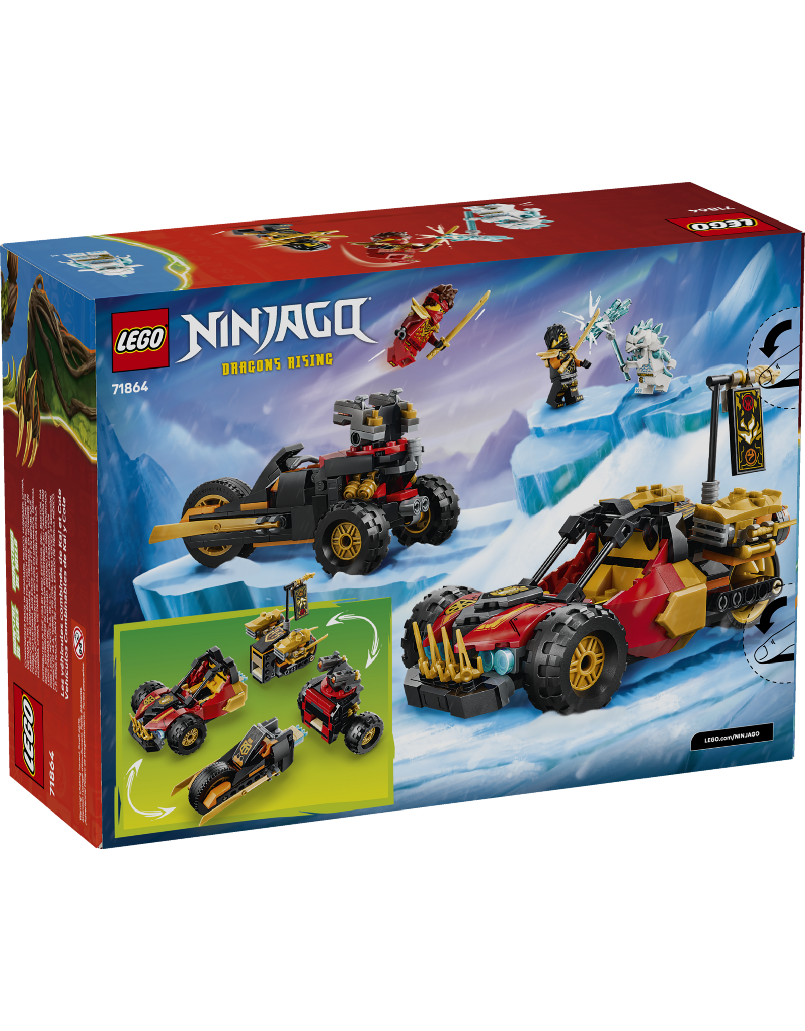 LEGO Ninjago 71864 Kai and Cole's Combiner Vehicles