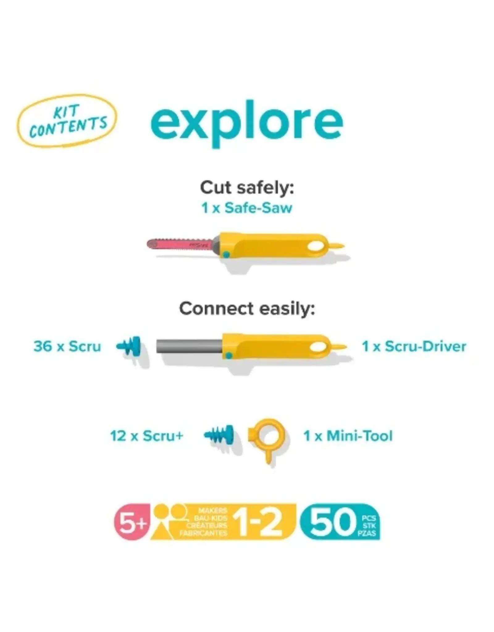 Makedo - Explore - 50 pieces