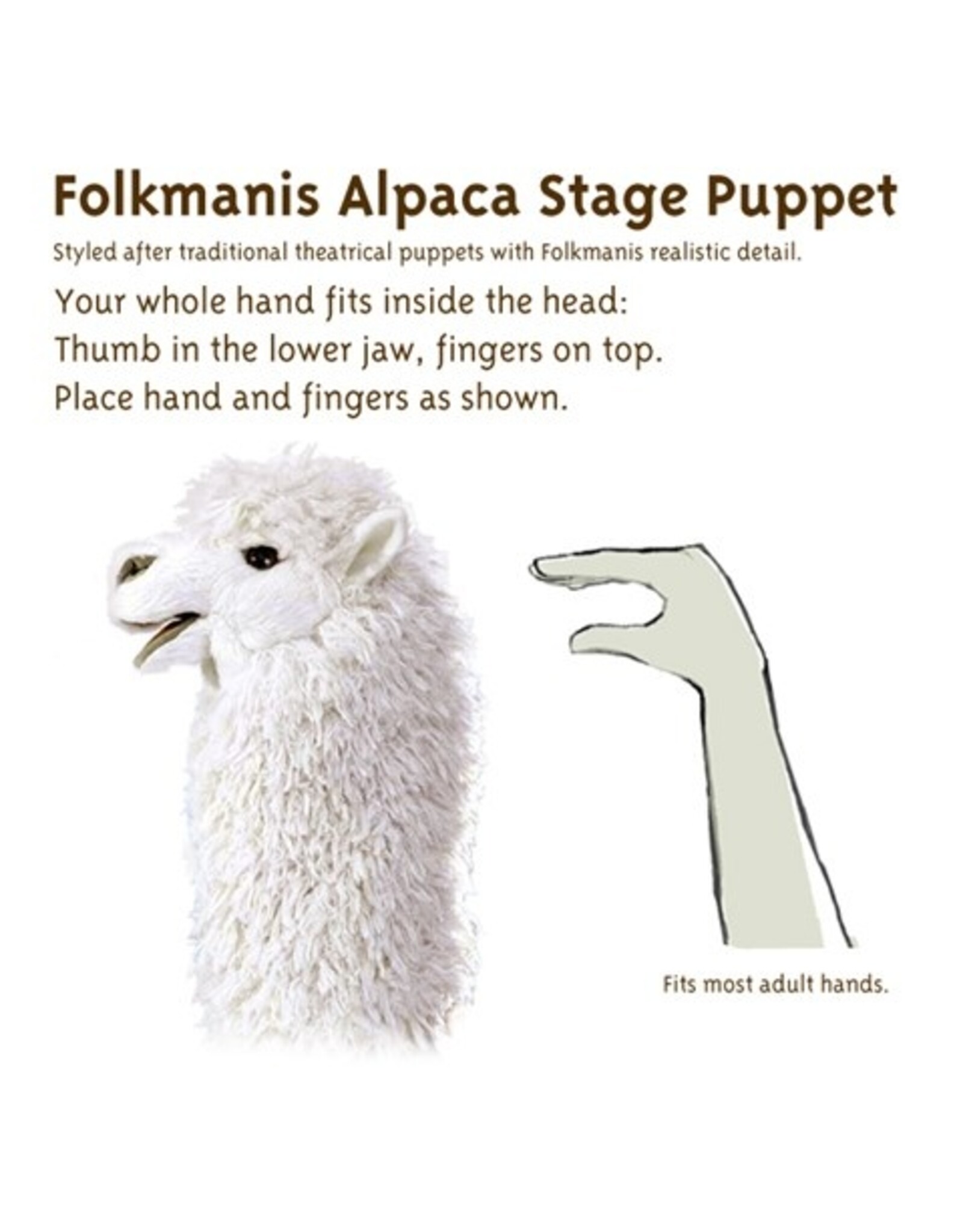 Folkmanis Puppets Alpaca Stage Puppet
