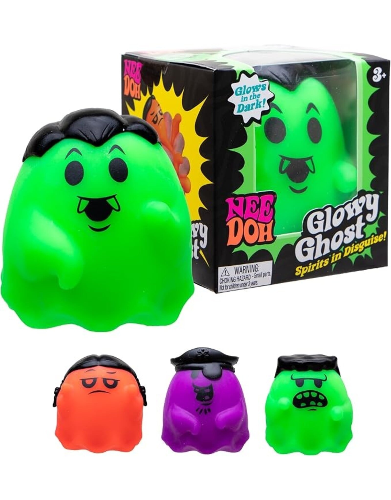 Schylling Nee Doh Needohween Glowy Ghost NeeDoh