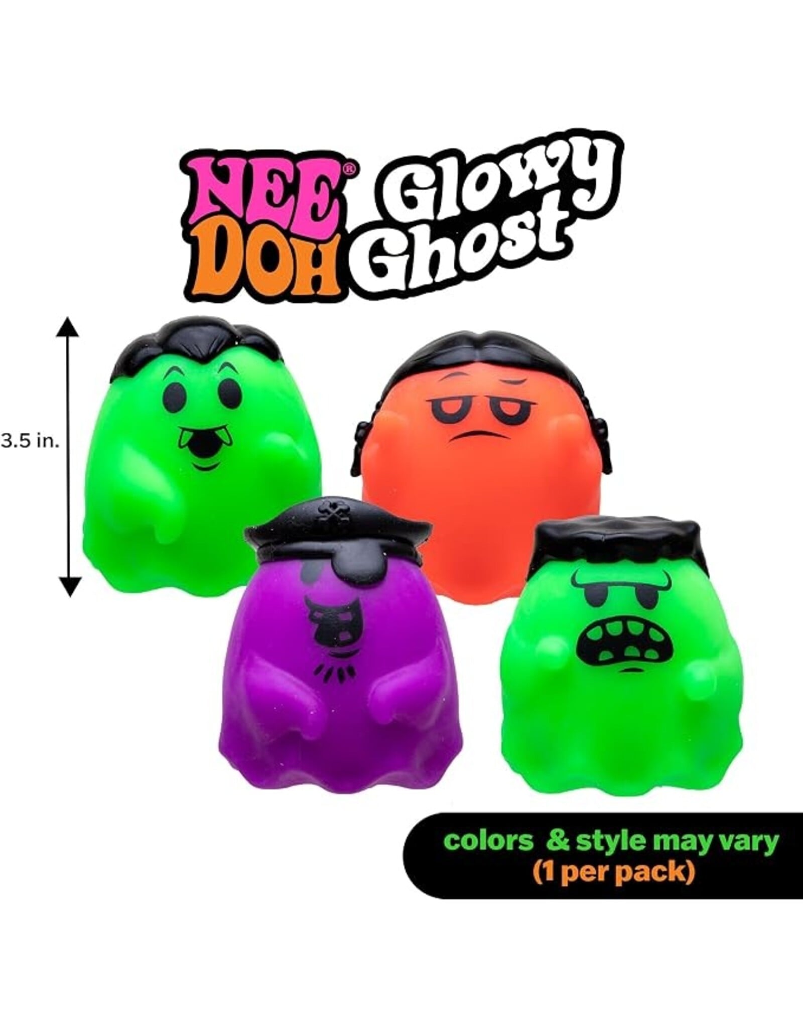 Schylling Nee Doh Needohween Glowy Ghost NeeDoh