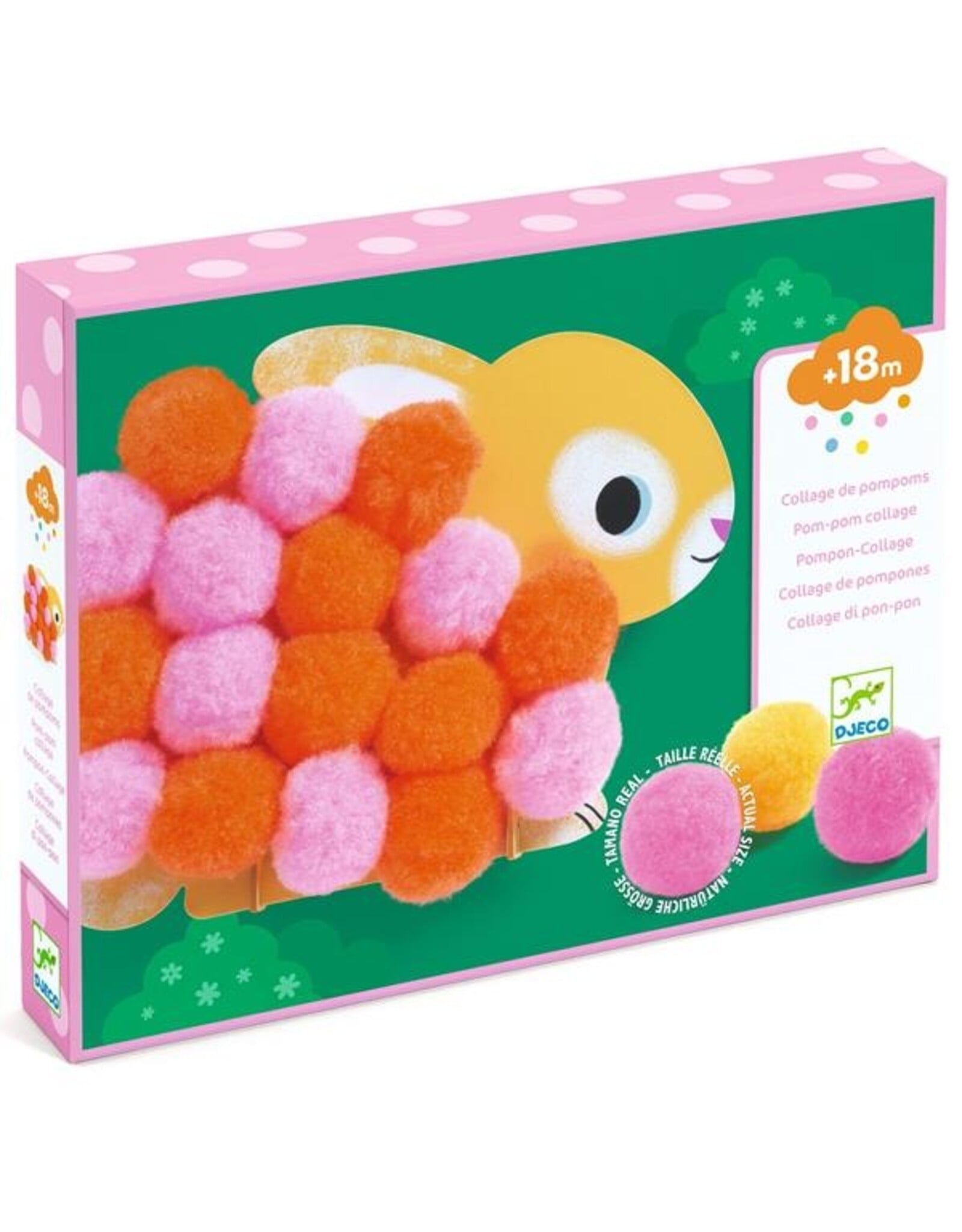 Djeco Animals and Pom-pom Circles Collage