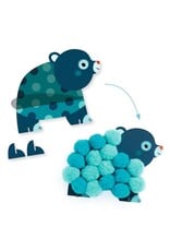 Djeco Animals and Pom-pom Circles Collage