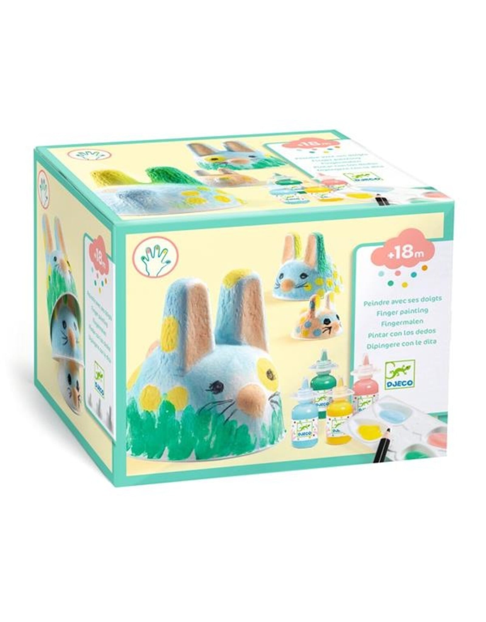 Djeco Bunny Trio Finger Painting