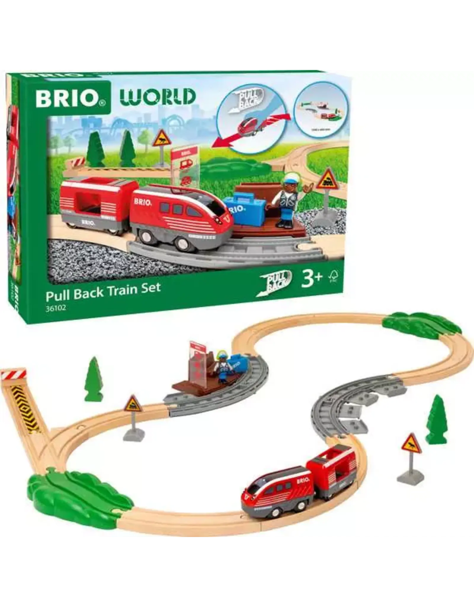 Brio Pull Back Train Set