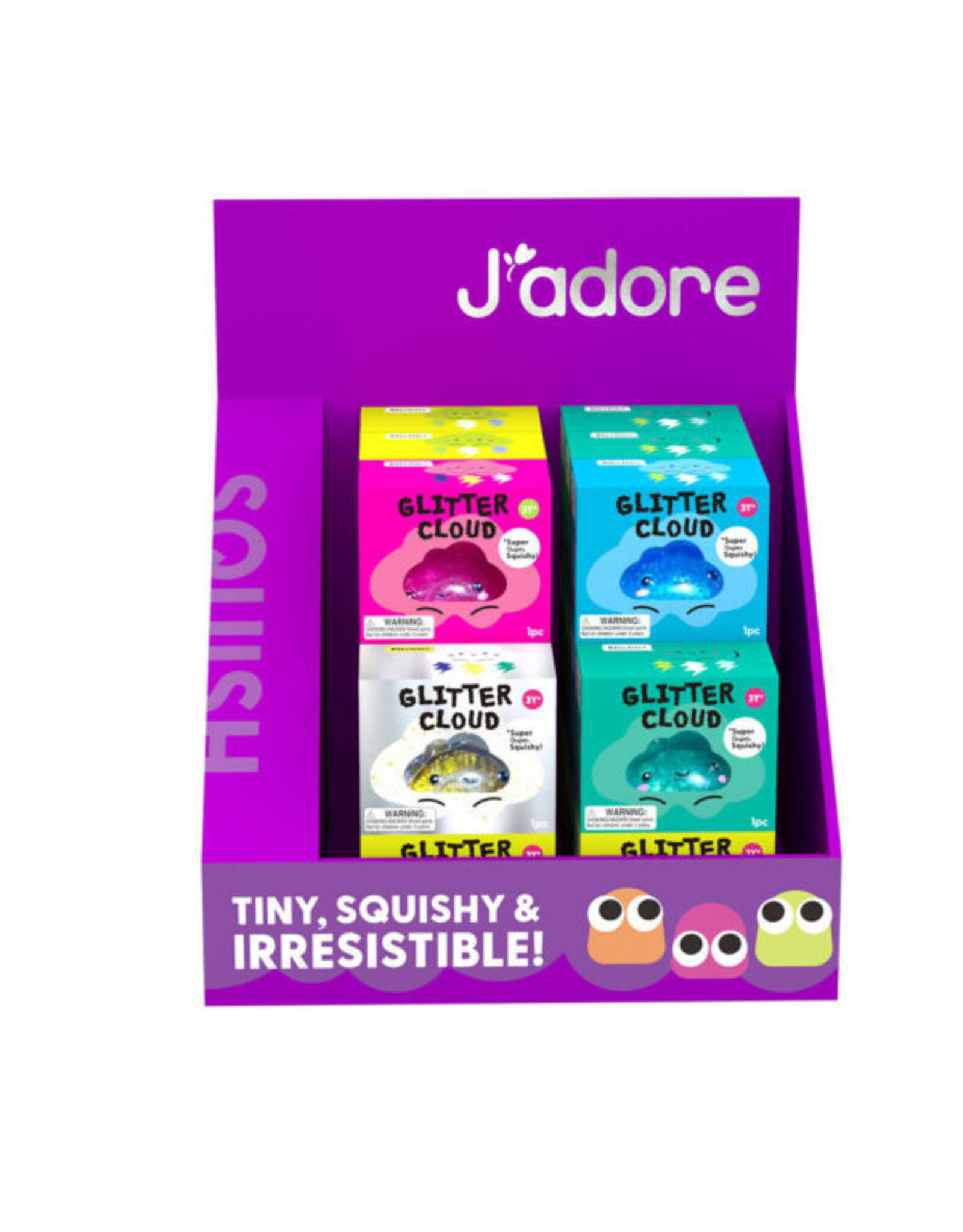 J'adore Glitter Cloud Squish - Pink