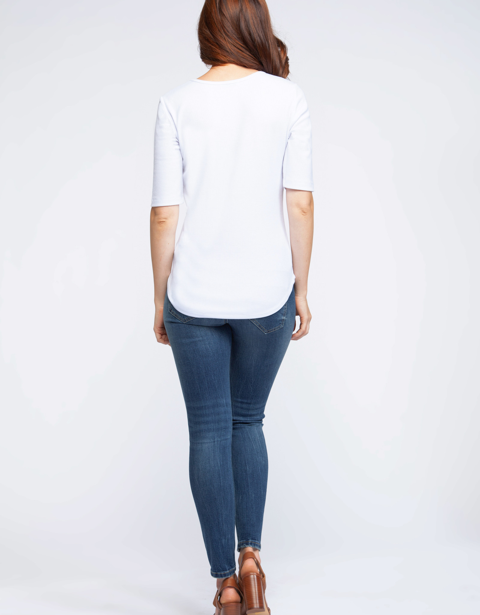 Dex CLEARANCE: Ribbed Scoop Neck T-Shirt
