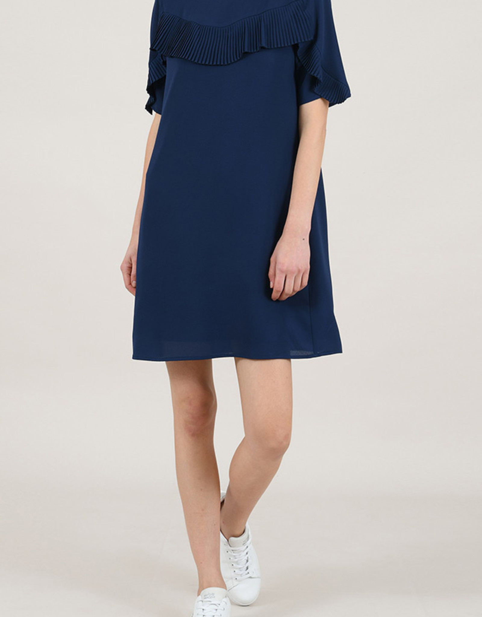 CLEARANCE: Shift Dress with Pleated Details