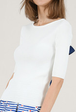 Molly Bracken CLEARANCE: Ribbed Bow Back Sweater Top