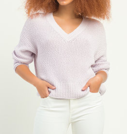 CLEARANCE: V-Neck Textured Sweater