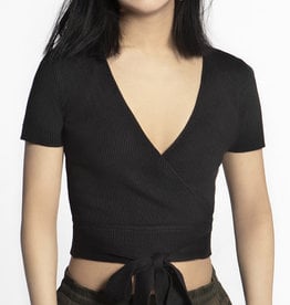 CLEARANCE: Knit Wrap Crop Top