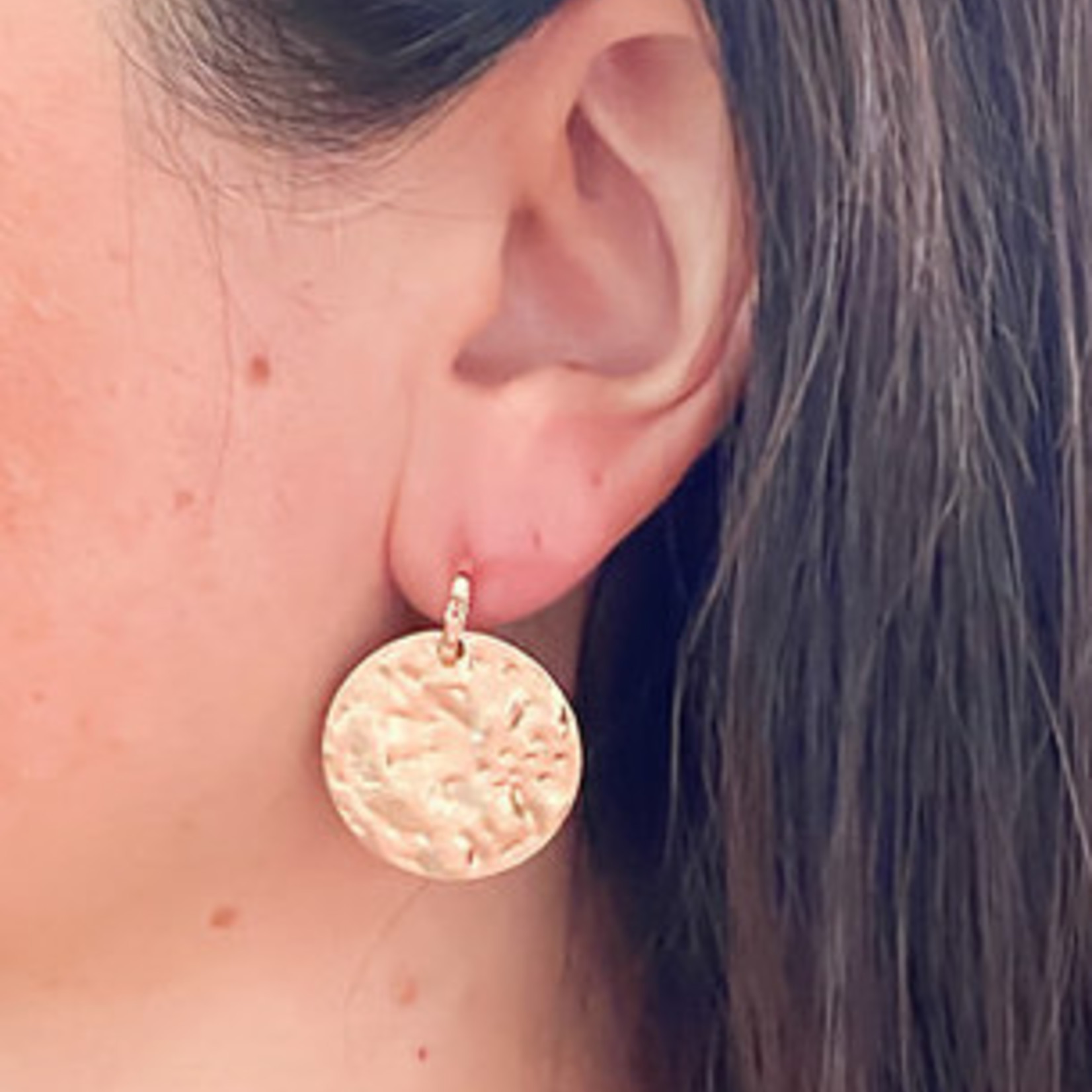 Caracol Metallic Discs Earrings