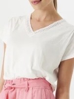 CLEARANCE: Short Sleeve V-Neck Trim Top