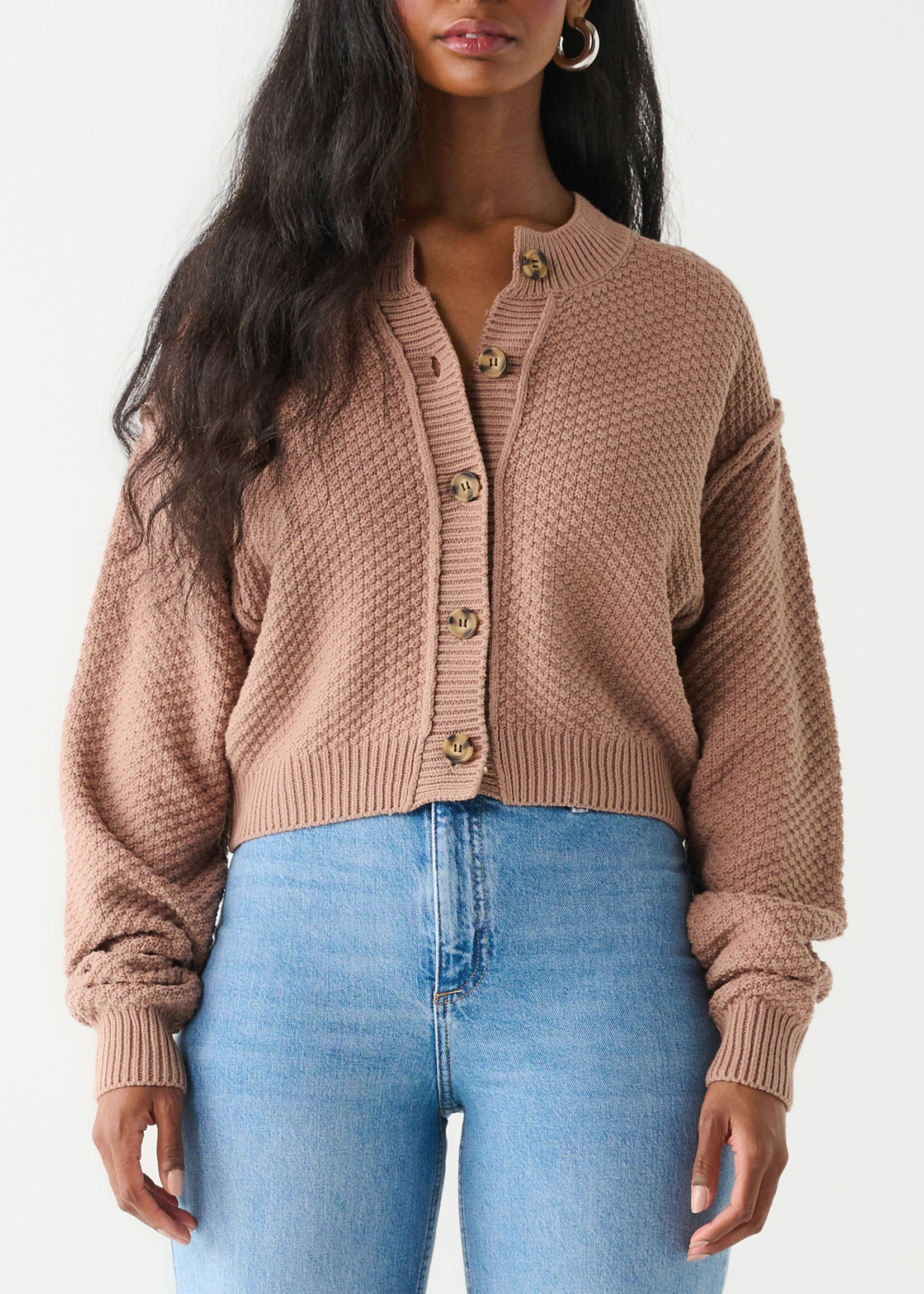 Dex CLEARANCE Textured Crop Cardigan