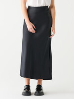 Black Tape Satin Maxi Skirt