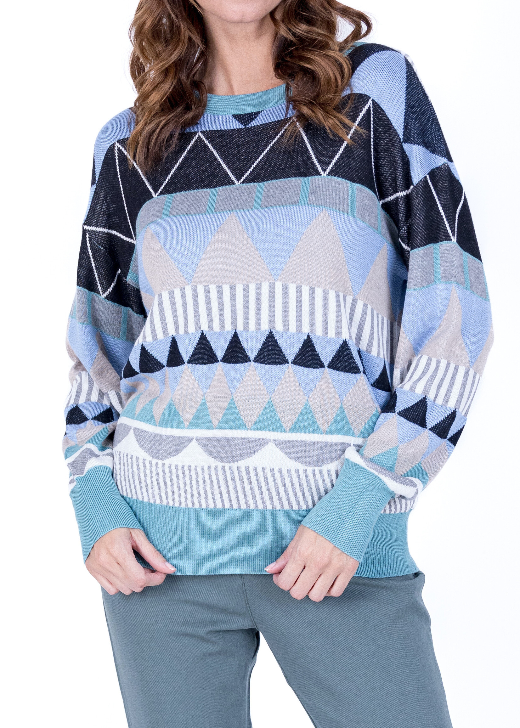 CLEARANCE: Geo Jacquard Sweater