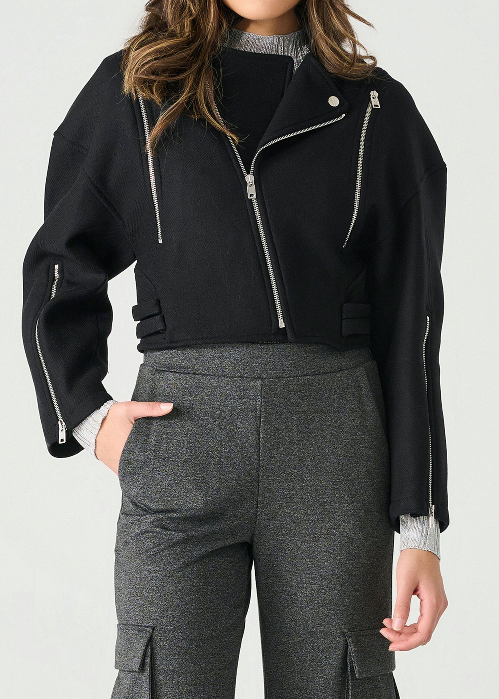 Knit Biker Jacket