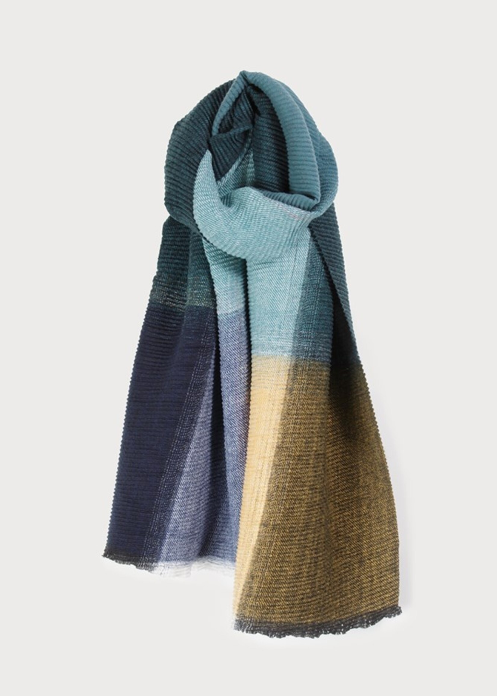 Large Ribbed Pattern Scarf