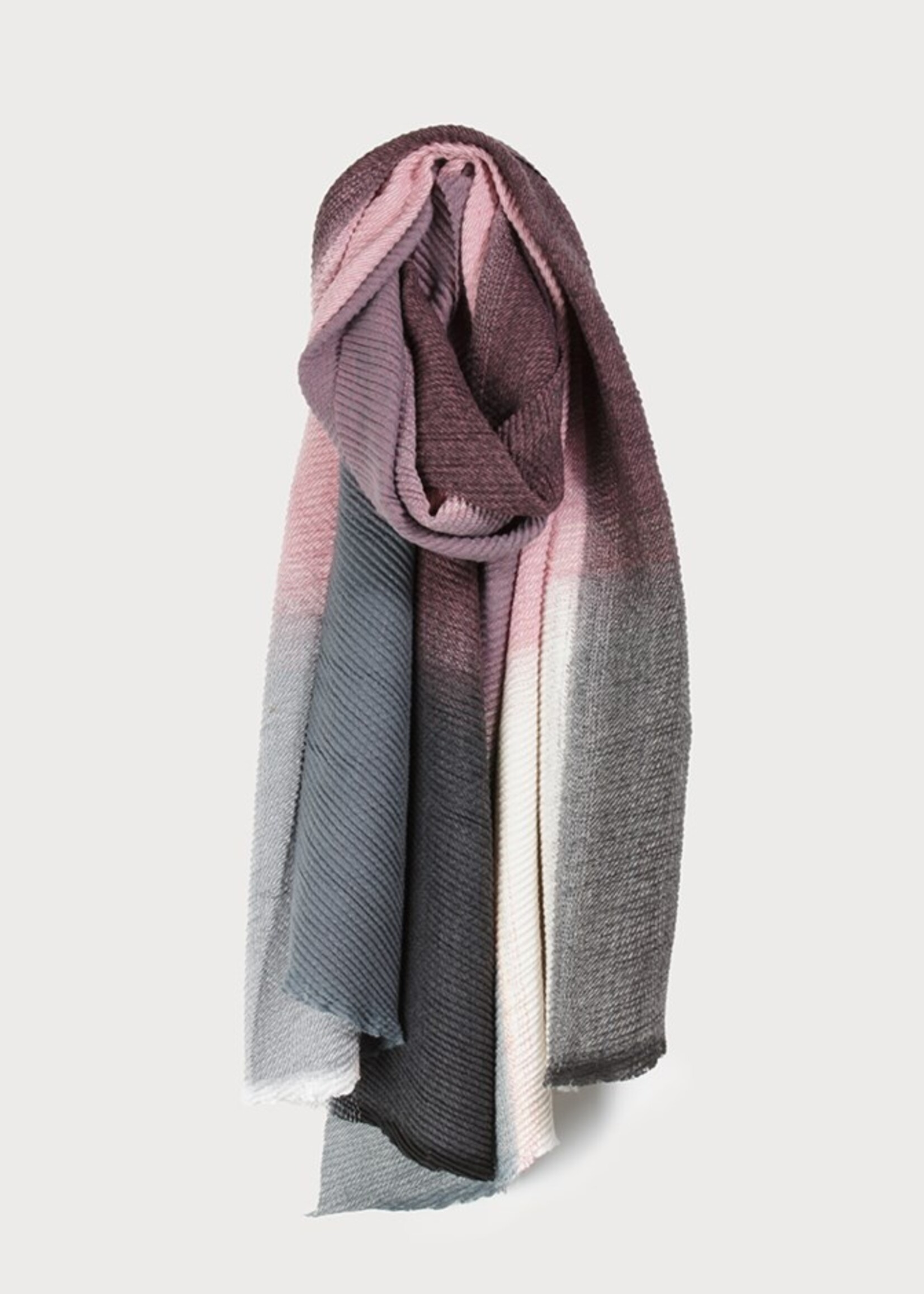 Large Ribbed Pattern Scarf