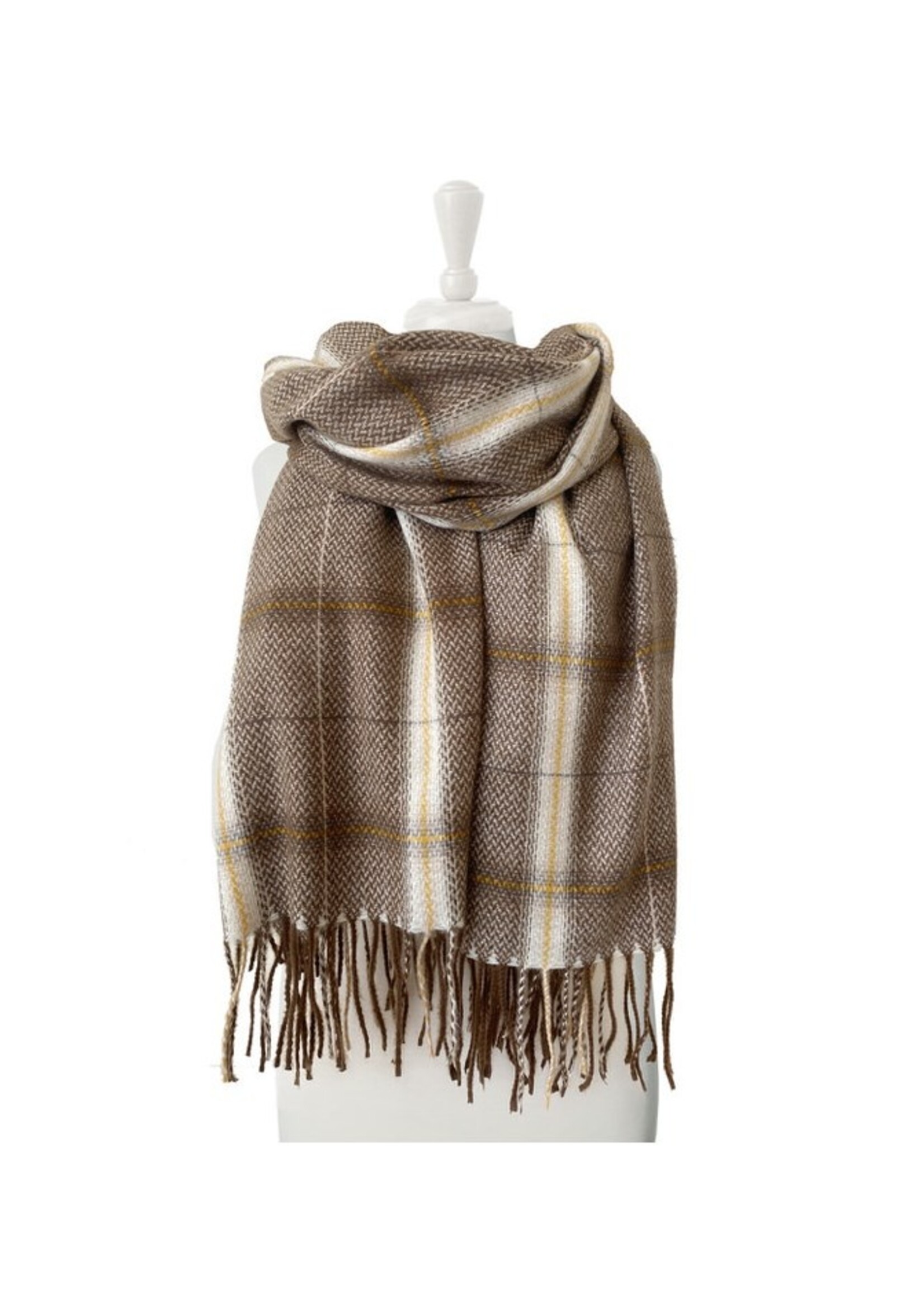 Woven Winter Scarf With fringes