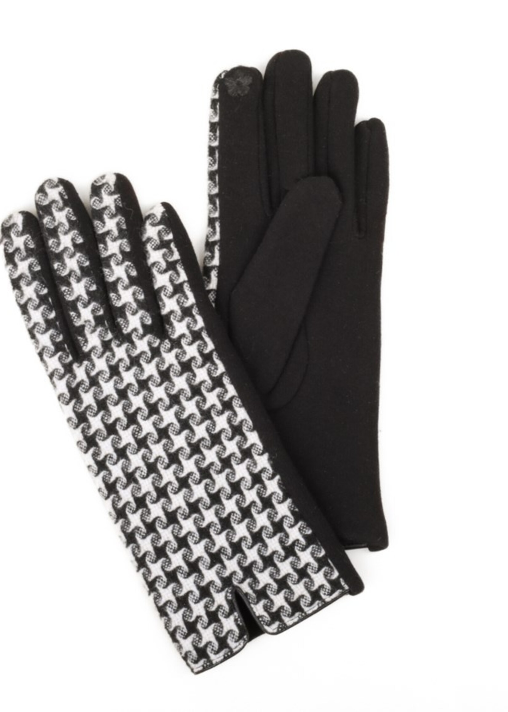 Houndstooth Pattern Gloves