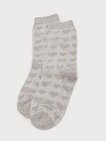 Embossed Heart Crew Socks