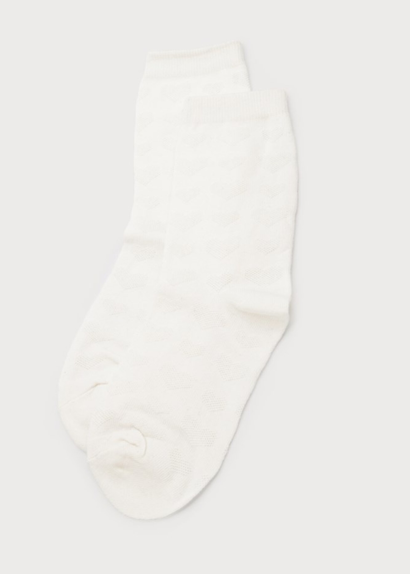 Embossed Heart Crew Socks