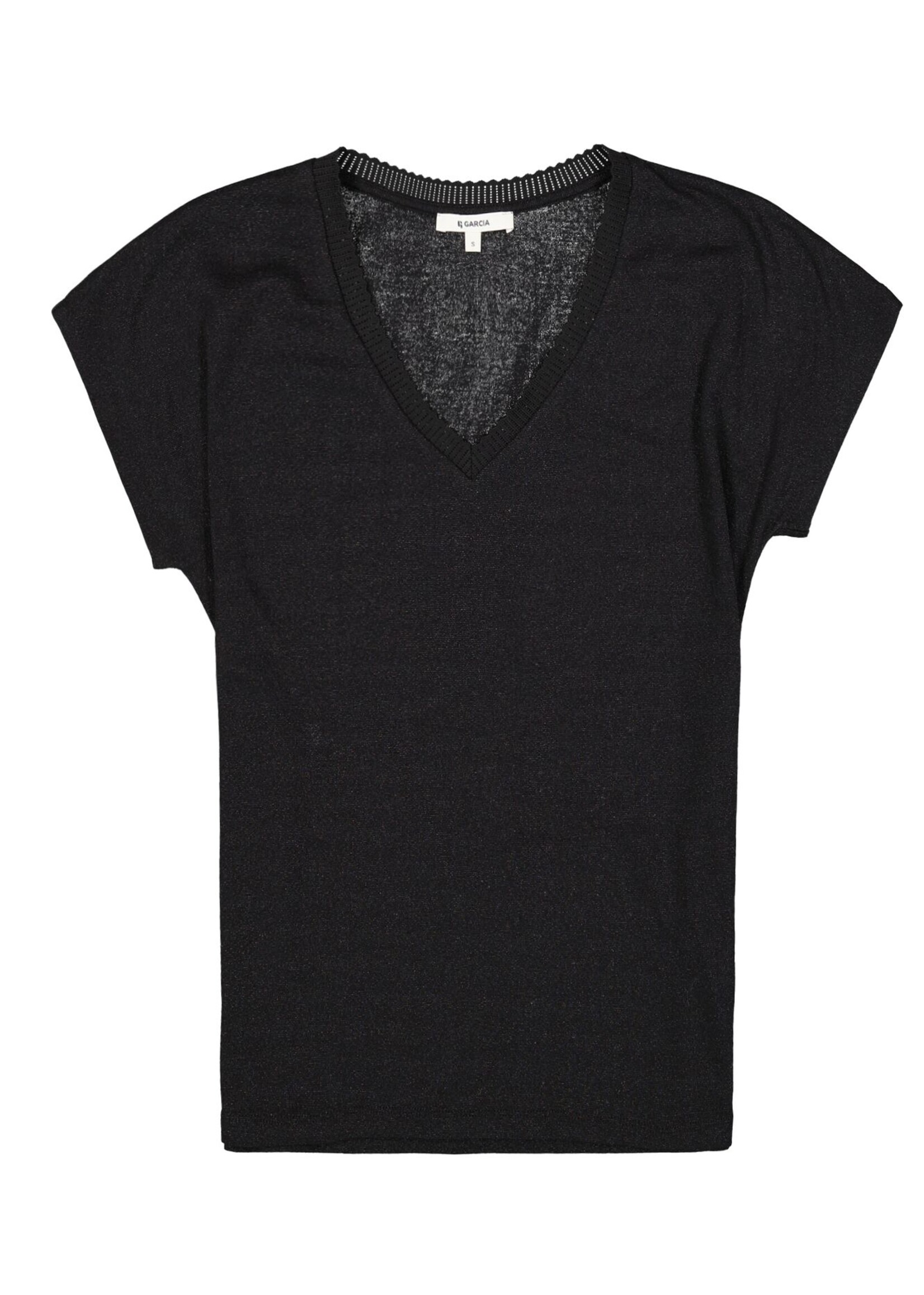 Garcia Clearance V-neck Shimmer T-shirt