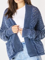 Open Front Pointelle Cardigan