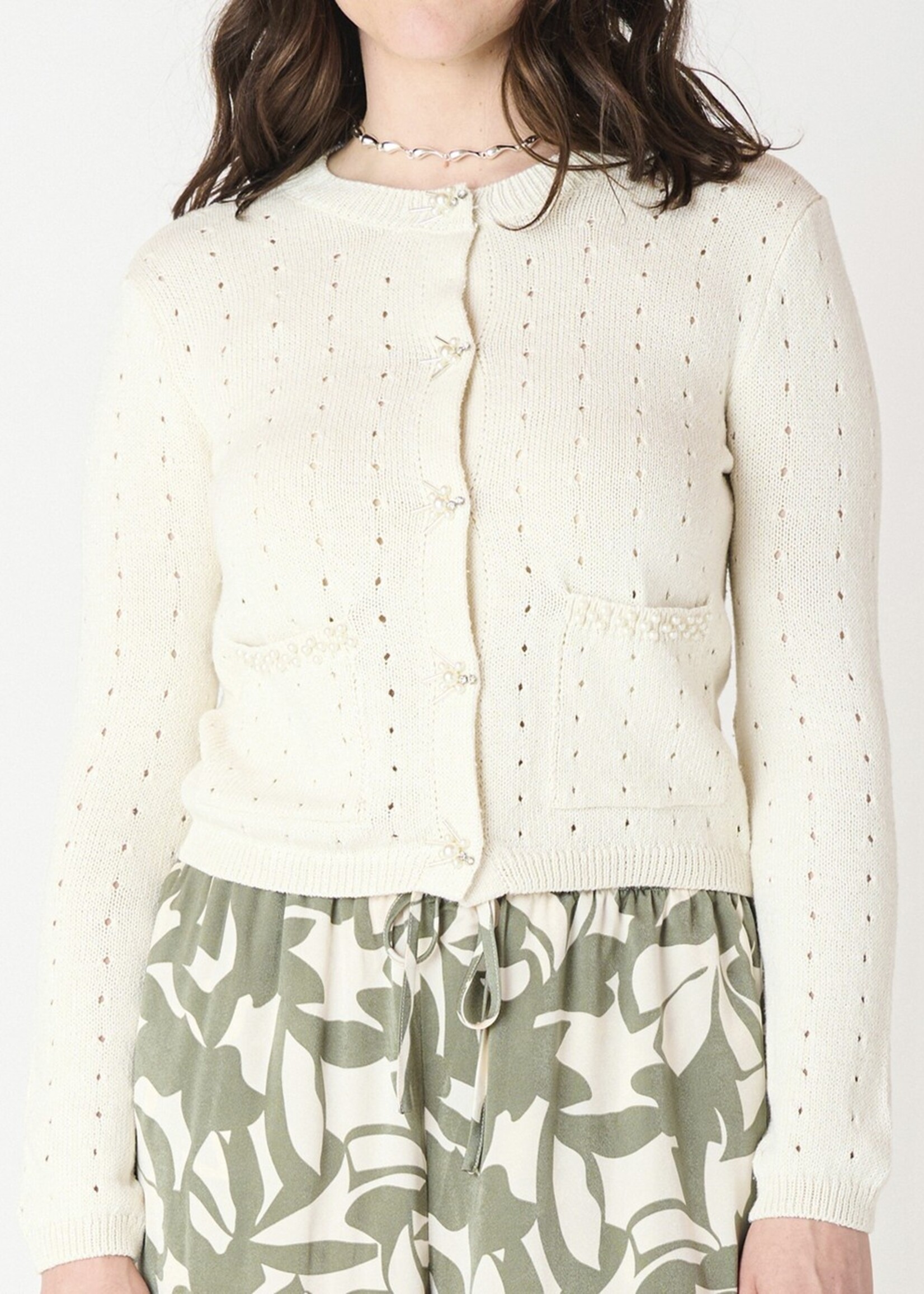 Black Tape CLEARANCE: Pointelle Cardigan